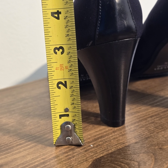 NWOT Amalfi By Rangoni Firenze Black Leather Heels Women's Size 10N - Picture 9 of 12